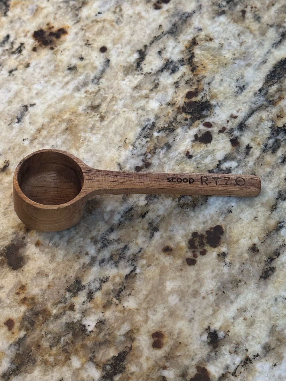 RYZE Acacia Wooden Coffee Scoop - Natural Brown